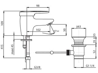 Смеситель Jacob Delafon Kandel E660RU-CP