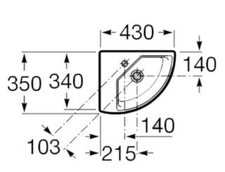 Раковина Roca Hall 327623000 (43 см) левая