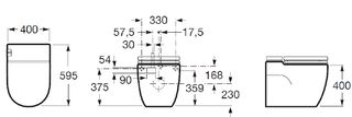 Унитаз приставной Roca Meridian In-tank 893303000 с крышкой- сиденьем микролифт
