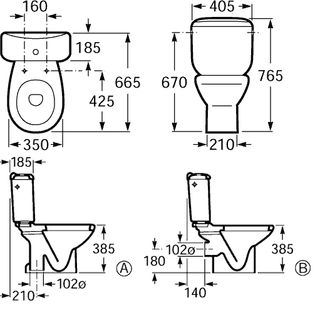 Чаша напольного унитаза Roca Victoria 342399000
