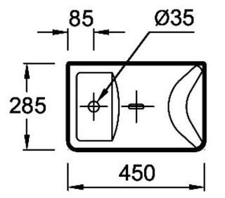 Раковина Jacob Delafon Reve E4805 (45 см)