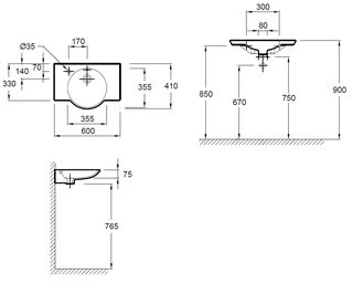 Раковина Jacob Delafon Formilia Spherik E4503 (60 см)
