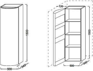 Подвесная колонна Jacob Delafon Presquile EB1115D-V13