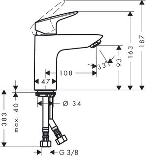 Смеситель для раковины Hansgrohe Logis 71101000
