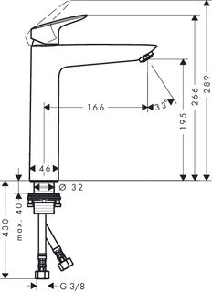 Смеситель для раковины Hansgrohe Logis 71091000