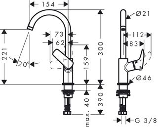 Смеситель для раковины Hansgrohe Logis 71131000