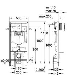 Инсталляция для подвесного унитаза Grohe Rapid SL 38929000