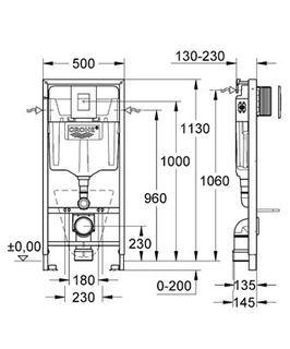 Инсталляция для подвесного унитаза Grohe Rapid SL Fresh 38827000