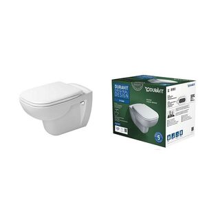 Унитаз подвесной Duravit D-Code Rimless (45700900A1) безободковый с крышкой микролифт
