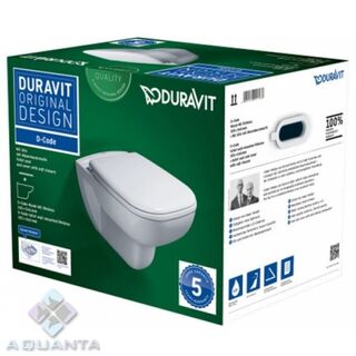 Унитаз подвесной Duravit D-Code Rimless (45700900A1) безободковый с крышкой микролифт
