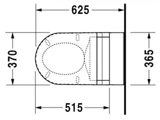 Чаша подвесного унитаза Duravit Darling new 2544090000