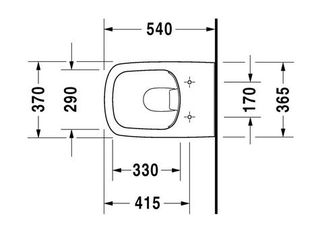Чаша подвесного унитаза Duravit DuraStyle 2536090000