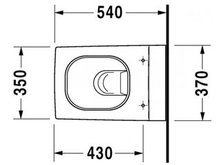 Чаша подвесного унитаза Duravit 2ND Floor 2205090000