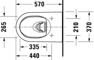 Унитаз подвесной Duravit ME by Starck HygieneFlush (45790920A1) безободковый с микролифтом