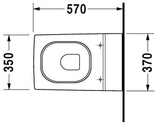Чаша подвесного унитаза Duravit 2ND Floor 0110090000