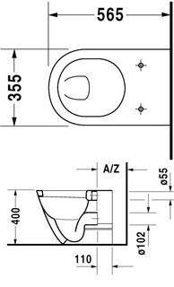 Чаша подвесного унитаза Duravit Starck 2 016209 0000