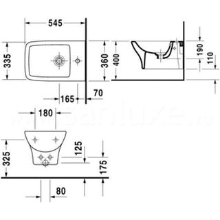Биде подвесное Duravit PuraVida 2247150000