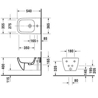 Биде подвесное Duravit Happy D 22581500001