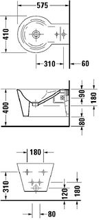 Биде подвесное Duravit Starck 1 0274150000