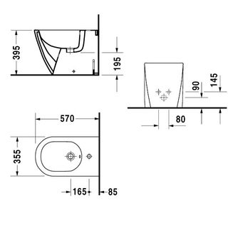 Биде напольное Duravit Starck 2 026310 000