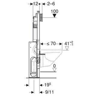 Инсталляция для подвесного унитаза Geberit Duofix UP320 111.380.00.5