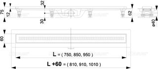 Душевой лоток Alcaplast APZ8 (APZ8-850M)
