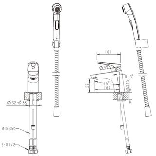 Смеситель для раковины Bravat Drop F148162C-1