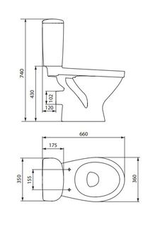 Унитаз напольный Cersanit Trento S-KO-TR011-3/6-PL-w микролифт