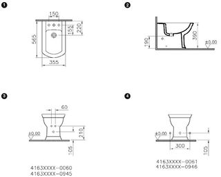 Биде напольное Vitra Serenada (4163B003-0060)