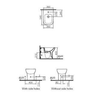 Биде напольное Vitra S20 (5509B003-0288)