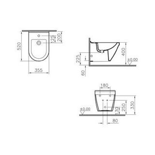 Биде подвесное Vitra S50 (5324B003-0288)