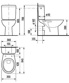 Унитаз напольный Jika Zeta 2539.6