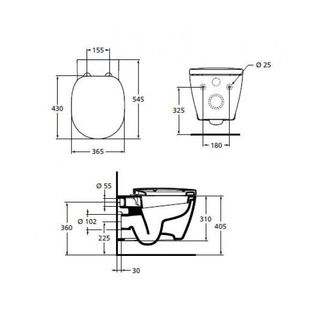 Чаша подвесного унитаза Ideal Standard Connect E803501
