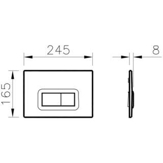 Смывная клавиша Vitra Loop 740-0680 (хром)