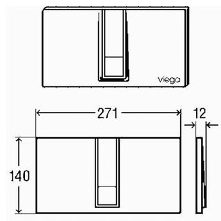 Смывная клавиша Viega Visign for Style14 654689 (белый)