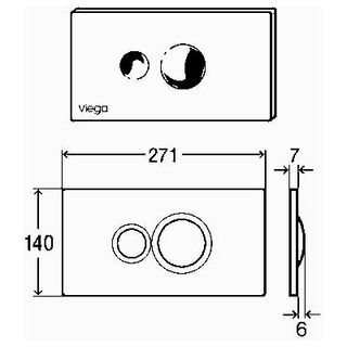 Смывная клавиша Viega Visign for Style10 596323 (хром)