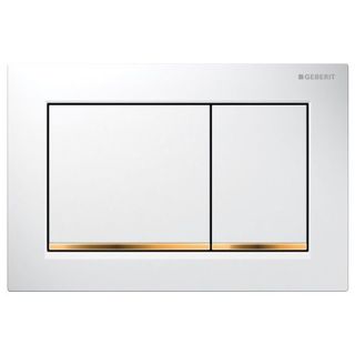 Смывная клавиша Geberit Omega 30 115.080.KK.1 (белый/позолота)