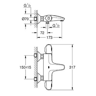 Термостат для ванны Grohe Grohtherm 1000 New 34155003