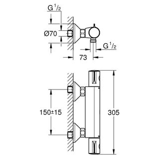 Термостат для душа Grohe Grohtherm 800 34558000