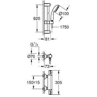 Термостат для душа Grohe Grohtherm 800 34565001
