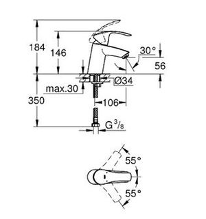 Комплект смесителей с термостатом для ванны Grohe Grohtherm 800 124422