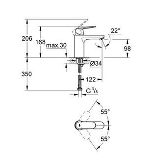 Смеситель для раковины Grohe Eurosmart Cosmopolitan 23327000