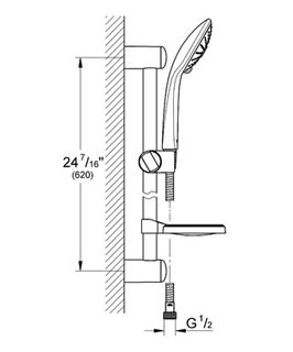 Душевой гарнитур Grohe Euphoria Massage 27243001 (600 мм)