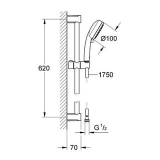 Душевой гарнитур Grohe Tempesta New Cosmopolitan 27578002