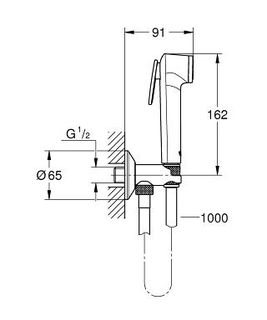 Гигиенический набор Grohe BauClassic 124902
