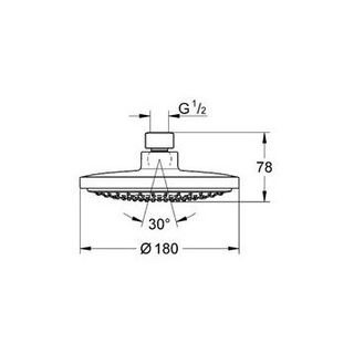 Верхний душ Grohe Euphoria 260 SmartControl 26455000 (260 мм)