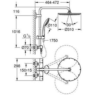 Душевая система Grohe Euphoria XXL System 310 26075000