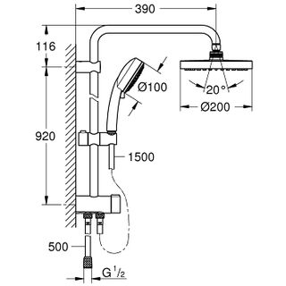 Душевая система Grohe Tempesta New Cosmopolitan 26453001