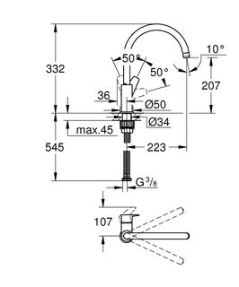 Смеситель для кухни Grohe BauEdge New 31367001