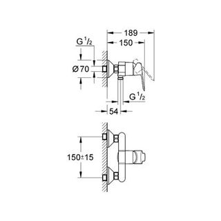 Смеситель для душа Grohe BauEdge 23333000